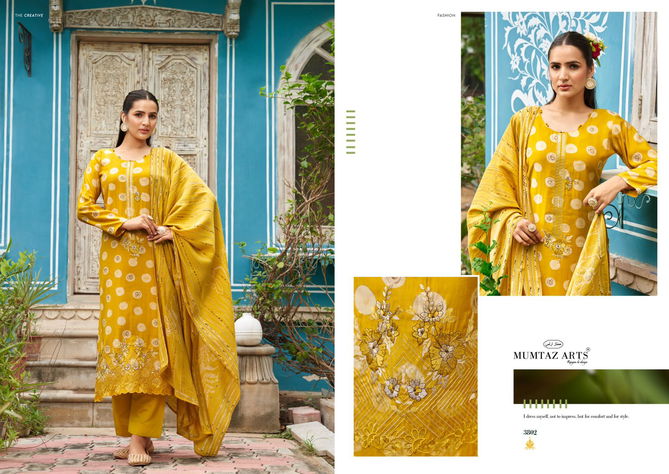 Jasmine By Mumtaz Viscose Muslin Embroidery Dress Material Suppliers In Surat
